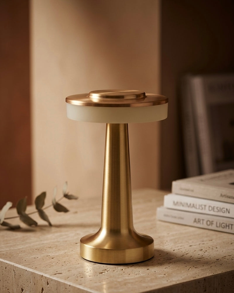 Lampe HALO diffusant une lumière chaude d'ambiance